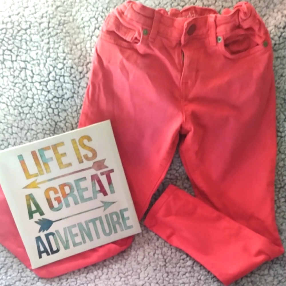 Gymboree Super Skinny Adjustable waist jeans - red orange